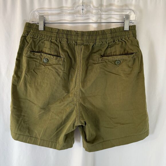 J. Crew Shorts Men's Small Green Pull On Drawstring 6" Inseam Cotton Blend - Picture 7 of 9